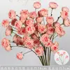 Rosas de Creme Simuladas de 3 Cabeças, Decoração de Fundo para Casamento, Arranjo de Flores para Guia de Estrada, Flores de Seda Estilo Europeu para Casamento, Flores Artificiais