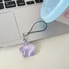 Cor Transparente Fina Flash Gelatina Estrela Corda para Celular Menina Fofa Macia Fofa Estrela de Cinco Pontas Pingente Estojo para Lápis Mochila Chaveiro
