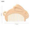 Peine Portátil Mini Conejo Lindo Tallado para Niños, Peine para Flequillo, Peine de Dientes Finos para Alisar el Cabello, Peine para Bebé de Bolsillo, Regalo para Llevar