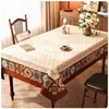 Protetor de Mesa de Computador, Mesa de Jantar Retro Americana Impermeável, à Prova de Óleo, Lavável, Resistente ao Calor em PVC, Toalha de Mesa de Luxo Leve de Alta Qualidade