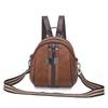 Nueva mochila de moda transfronteriza para damas, mochila escolar para estudiantes de gran capacidad de cuero suave retro europeo y americano, fabricantes de mochilas de viaje