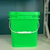 Suministro en Stock de Cubos Cuadrados de Plástico con Tapa, Cubos Cuadrados de 5 Litros, Cubos para Envasado de Comida para Perros, Cubos de Envasado de Material Nuevo Engrosado