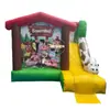 Combo Inflable de Tobogán y Trampolín, Escalera Amplia Antideslizante, Superficie de Alto Rebote, Adecuado para Juegos Interactivos al Aire Libre para Padres e Hijos