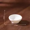 Platos Pequeños Blancos y Negros Creativos de Simulación para Micro-Paisajismo, Modelos de Comida en Miniatura, Accesorios de Decoración DIY, Mini Adornos