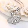 Colar de prata de lei 925 feminino popular Rede social Ins pingente simples de Cisne corrente para clavícula curto presente de aniversário para namorada