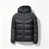 Nova jaqueta de inverno da fábrica original, jaqueta de plumas com capuz casual de alta qualidade, corte solto, quente para homens no inverno
