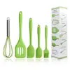 Espátula raspadora de silicone pincel batedor de ovos utensílios de cozinha de silicone conjunto de 5 peças conjunto de utensílios de cozinha utensílios de cozinha para cozinhar