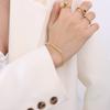 Marca Europea y Americana Exagerada Ins Doble Capa Personalidad Nicho Acero Titanio Collar Pulsera P053-P054/E017-E018
