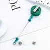 Clipe Rotativo Retrátil Fivela de Puxar Fácil Chaveiro de Contas DIY Fivela Retrátil Crachá de Enfermeira Cartão de Identidade Fivela de Cordão Retrátil de Puxar Fácil