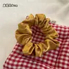 Scrunchie de cetim em tecido coreano, seda francesa, elástico simples para rabo de cavalo, faixa de cabelo elástica, alta elasticidade, acessório de cabelo de seda sintética