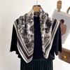 Bufanda cuadrada pequeña de seda con estampado de animales para primavera y verano, nueva bufanda fina de terciopelo de imitación con estampado de espiga para mujer.