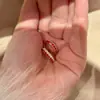 Pendientes de Plata de Ley S925 con Diamantes Color Rojo Rosa para Mujer, Gama Alta de Lujo Nicho, Pendientes Nuevos de Moda Elegantes y Versátiles