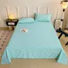 Conjunto de Lençóis de Algodão Cru Grosso Novo Estilo para Camas de Casal, Uso Doméstico, Estampado, Adequado para Dormitórios Estudantis, Lavável à Máquina, Conjunto de Três Peças, Atacado