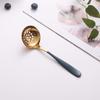 Estilo Ins Cuchara Sopera de Acero Inoxidable para Cocina Concha para Sopa de Hot Pot Celebridad de Internet Colador Dorado Chapado en Titanio Cuchara Doméstica Cuchara para Gachas