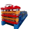 Máquina Prensadora de Tejas de Acero Color Acero Inoxidable Máquina Formadora por Rodillo de Panel de Techo Transfronterizo