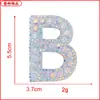 En stock color blanco parche con letras de pedrería pegatinas de tela accesorios para ropa fabricantes de accesorios suministro directo