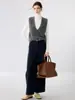 Nueva colección de otoño e invierno: suéter de cachemira pura para mujer, tejido de alta calidad, chaleco de cuello en V, en capas para abrigar, suéter tejido