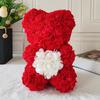 Regalo de San Valentín, oso rosa de PE, oso de flor eterna, regalo hecho a mano, regalo de propuesta de cumpleaños, oso de espuma con abrazo