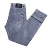 Jeans Rectos de Alta Gama Estilo Europeo para Primavera y Otoño, Pantalones de Lujo Ligero, Pantalones Largos Modernos de Seda de Hielo Cómodos para Hombre