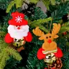 Colgante de Campana de Regalo de Navidad Suministros para Decoración de Árbol de Navidad Muñeco de Papá Noel Muñeco de Muñeco de Nieve Ciervo Colgante de Campana