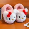 Pantuflas de Algodón para Niños Otoño e Invierno Dibujos Animados Niños Medianos y Grandes Bebé Pantuflas de Algodón Lindas Familiares Hogar Antideslizantes Cálidas Zapatos Peludos