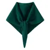 Cachecol pequeno de cashmere para outono e inverno para mulheres, cachecol triangular, amigo da pele, protege o pescoço, aquecedor de pescoço de tricô quente, gola falsa versátil