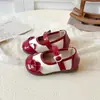 Zapatos de Ballet Mary Jane Dulces con Lazo Pequeños de Cuero para Niñas 2026 Primavera y Otoño Nuevos Suela Suave Zapatos de Princesa Zapatos Doudou