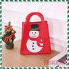 Bolsa de feltro colorida de desenho animado fofo de Natal, bolsa de mão infantil para feriado, bolsa de feltro para doces na véspera de Natal