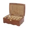 Caja de Joyería de Madera Maciza con Cerradura Retro Gran Capacidad Caja de Almacenamiento de Collares Antigua de Alta Gama Multifunción Caja para Relojes Estilo Chino