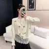 Estilo Delicado e Doce, Cardigã de Tricô com Laço e Dois Botões, Novo Estilo para o Início da Primavera, Suéter de Alta Qualidade, Elegante e Versátil