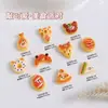 Comida y Juego Simulación Mantequilla Pan Uñas Artísticas Accesorios Lindo Divertido Oso de Dibujos Animados Pizza Resina DIY Uñas Accesorios