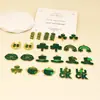 Série de Feriados Irlandeses DIY Desenho Animado Joias com Gotejamento de Óleo Acessórios Pingente Único Trevo Verde Pulseira Pingente Pingente