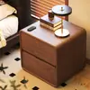 Mesa de Cabeceira 2025 Novo Modelo Gabinete de Cabeceira para Quarto Madeira Maciça Simples Moderno Armário de Armazenamento de Cabeceira Armário de Armazenamento Simples