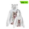 40 gato original Niang 3D longo gato orelha hoodie coletes dos desenhos animados processamento de luz personalizado coletes com capuz casaco roupas femininas
