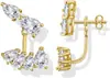 Pendientes de Aro de Moda Europeos y Americanos Transfronterizos Estilo Ins para Mujer Chapados en Cobre Dorado con Circonitas Simples de Alta Gama