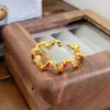 Anillo de Hada Vintage Retro Incrustado con Circonita de Exquisito Temperamento, Anillo de Gama Alta Envuelto con Cable de Teléfono para Mujer