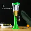 Barril de Cerveja Colorido Brilhante de 3 Litros com Torneira, Dispensador de Cerveja de Plástico, Máquina de Bebidas para Restaurante Buffet KTV, Torre de Bebidas