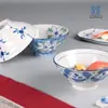 Tigela de Bambu Estilo Japonês 6,5" para Macarrão, Tigela Trompete de Cerâmica Estilo Japonês com Cor Sob Esmalte, Louça de Restaurante Tigela Criativa para Ramen, Tamanho Grande