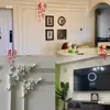 Talla en madera de Dongyang aplique de madera maciza esquina de puerta de gabinete flor celosía estilo europeo pared de fondo pieza de flor de madera adorno diagonal en stock para bodas