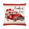 Funda de almohada de lino con estampado divertido de gnomo de corazón para el Día de San Valentín, impresión a una cara, nueva, transfronteriza de Amazon, para decoración