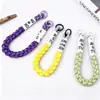 Pulseira Colorida de Dopamina Corda Chaveiro de Câmera Cordão Anti-Perda para Celular Bolsa para Garrafa de Água Tira Curta de Celular Trançada
