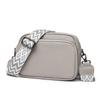 Bolso Pequeño Cuadrado Popular de Cuero Genuino Transfronterizo, Estilo Retro Europeo y Americano, Bolso Versátil de Hombro y Cruzado, Color Sólido Simple, Patrón Granulado, Piel de Vaca de Primera Capa