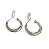 Pendientes de Aro Integrados Circulares para Bobina de Mosquito, Aros Lisos con un Toque de Lujo Ligero, Acabado de Alta Gama, Temperamento Minimalista y Estilo Fresco