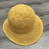 Sombrero de pescador de color sólido coreano de verano, sombrero de cuenca, cúpula transpirable, ala ancha, sombrero de sol directo para viajes al aire libre