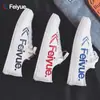 Tênis Feiyue Masculino e Feminino, Tênis Estampado com Letras, Sapatos Casuais Versáteis para Estudantes, Tênis de Lona de Cano Alto, Sapatos Brancos Respiráveis