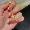 Design de nicho original Colar plissado de alta qualidade Dourado Luz Luxo Corrente Feminina Zircão Sintético Elegante