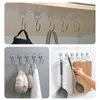 Gancho gancho uma fileira de gancho sem perfuração seis gancho gancho adesivo forte porta da cozinha parede traseira pendurar gancho de casaco