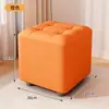 Banqueta Pequena para Uso Doméstico, Banqueta Baixa com Acabamento de Alta Qualidade, Banqueta para Mesa de Centro de Sala de Estar Sofá, Banco Simples, Banqueta Pequena Macia com Almofada para Trocar de Sapatos