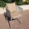 Cadeira de Rattan com Encosto Único para Loja de Chá com Leite, Cadeira de Rattan Natural para Varanda, Cadeira de Jantar, Banqueta, Cadeira de Rattan para Pátio de Lazer, Cadeira Externa