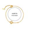[Acero de titanio para todo el cuerpo] Shell hierba de la suerte personalidad viento extremadamente simple pendientes de tachuela de oro real pendientes de celebridad de Internet femenina ins